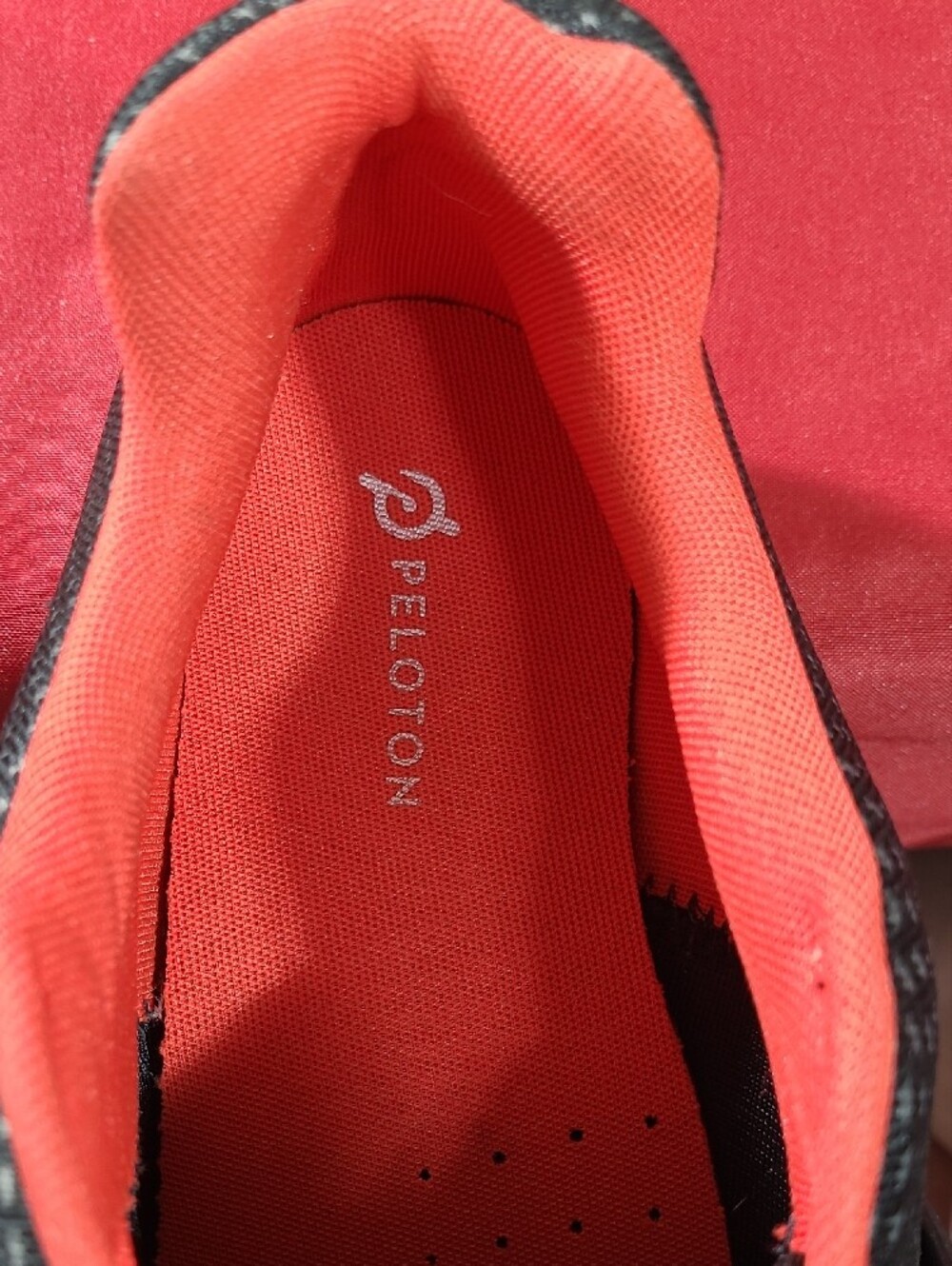 Peloton Black Altos Cycling Shoes with Red Accents - Picture 3 of 10